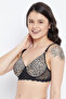 Padded Non-Wired Full Cup Animal Print T-shirt Bra in Black - Lace - 3