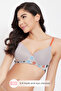 Padded Non-Wired Full Cup Multiway T-shirt Bra in Grey