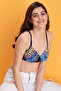 Padded Non-Wired Full Cup Animal Print T-shirt Bra in Multicolour - 3