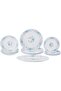 Dl7645 Opal Romantique Feston 19 Pieces Dinner Set, White