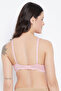 Padded Non-Wired Full Cup Multiway T-shirt Bra in Baby Pink - Lace - 5