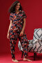 Button Down Night Suit in Multicolour - Crepe - 4