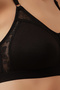 Non-Padded Non-Wired Spacer Cup Full Figure Bra in Black - Cotton - 6