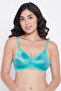 Padded Non-Wired Full Cup T-shirt Bra in Turquoise Blue - 2