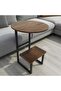Chic Brown Accent Table with Practical Shelf - 2