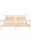 Bed frame with headboard 200x200 cm, solid pine wood - 6