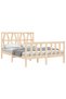 Bed frame with headboard, 140x200 cm, solid wood - 4