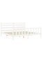 Bed frame with headboard 200x200 cm, white, solid wood - 5