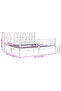 Bed frame with headboard 200x200 cm, gray, solid wood - 8