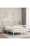 Bed frame with small double headboard, solid wood