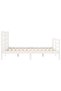 Bed frame with headboard, white, 140x200 cm, solid wood - 7