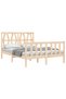 Bed frame with headboard, 140x190 cm, solid wood - 4