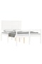 Bed frame with headboard, white, 120x200 cm, solid wood - 4