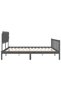 Bed frame with headboard 200x200 cm, gray, solid wood - 7