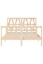 Bed frame with headboard, 140x200 cm, solid wood - 6