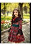 Plaid Children's Dress with Lace Collar