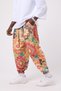 Unisex Street Style Printed Wrinkled Sports Baggy Trousers - 3