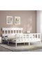 Bed frame with headboard, white, 160x200 cm, solid wood - 3