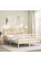 4FT Bed Frame with Headboard, Small Double, Solid Wood - 3