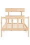 Bed frame with headboard, 90x200 cm, solid wood - 6