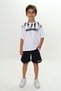 Boys' 2-Piece Set: Printed Crew Neck T-Shirt & Elastic Waist Pocket Shorts - 4
