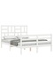 Bed frame with small double headboard, solid wood - 4