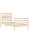 Bed frame with headboard 3FT, single, solid wood - 5