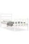 Bed frame with headboard, white, 90x200 cm, solid wood - 2