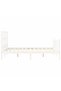Bed frame with headboard, white, 120x200 cm, solid wood - 7