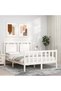4FT Bed Frame with Headboard, Small Double, Solid Wood