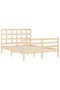 Bed frame with headboard, 120x200 cm, solid wood - 5
