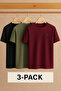 Men's Comfort Crew Neck Loose 3-Pack T-Shirts