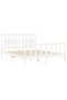 Bed frame with headboard, white, 160x200 cm, solid wood - 5