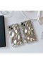 iPhone 15 Silver Color Shiny Case with Wavy Bracelet - 2