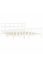 Bed frame with headboard 200x200 cm, white, solid wood - 5