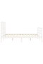 Bed frame with headboard, white, 120x200 cm, solid wood - 6