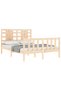 Bed frame with headboard, 120x200 cm, solid wood - 4