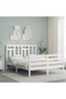 4FT Bed Frame with Headboard, Small Double, Solid Wood - 4