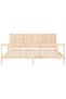 Bed frame with headboard 200x200 cm, solid pine wood - 6