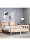 Bed frame with headboard, 160x200 cm, solid wood - 3