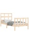 Bed frame with headboard, 90x200 cm, solid wood - 4