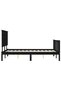 Bed frame with headboard 200x200 cm, black, solid wood - 7