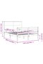 Bed frame with headboard, white, 140x200 cm, solid wood - 8