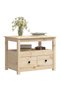 Coffee table, black, 71x49x55 cm, solid pine wood - 5