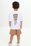 Boys' 2-Piece Set: Printed Crew Neck T-Shirt & Elastic Waist Pocket Shorts - 2