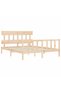 Bed frame with headboard, 160x200 cm, solid wood - 5
