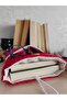 Red Polka Dot Quilted Book Cover |   Button Closure Fabric Book Protector - 2