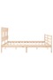 Bed frame with headboard 200x200 cm, solid pine wood - 7