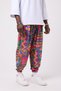 Unisex Street Style Printed Wrinkled Sports Baggy Trousers - 3