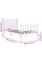 2FT6 Small Single Bed Frame with Headboard, Black, Solid Wood - 8